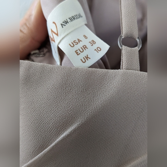 AW Melody Bridesmaid Prom Formal Special Occasion Wedding Guest Dress, 8, Taupe - Picture 8 of 8